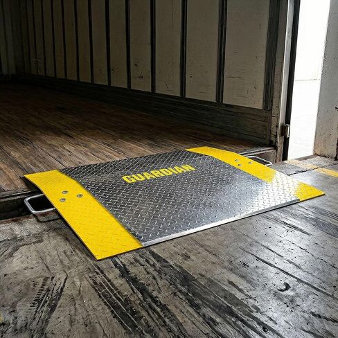 Guardian Aluminum Dock Plate with Carrying Handles for Pallet Jacks, Hand Carts, Material Handling, Diamond Tread Traction 48" x 60" 2,900 lb. Capacity in Kuwait