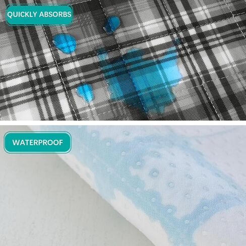 وسادات سرير مقاومة للماء وقابلة للغسل - مقاس 81.26 سم × 91.44 سم (4 عبوات)، وسادات داخلية ثقيلة الامتصاص وقابلة لإعادة الاستخدام للبالغين والأطفال وكبار السن والحيوانات الأليفة، وسادات للتبول اللاإرادي للأريكة والأريكة، منقوشة in Kuwait