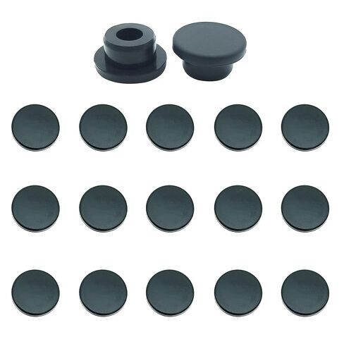 15PCS 20mm Black Silicone Rubber Plugs for Round Holes Soft Flexible T-Type Rubber Stopper Plug Assorted Sizes, Fit for 19.5-19.8mm Hole in Kuwait