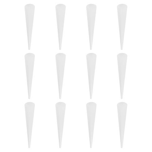PATIKIL Solid Rubber Stoppers 7x11x20mm, 12 Pcs Tapered Lab Seal Rubber Stopper Lab Plug Test Tube Bungs for Flask Water Pipe Sealing, White in Saudi Arabia