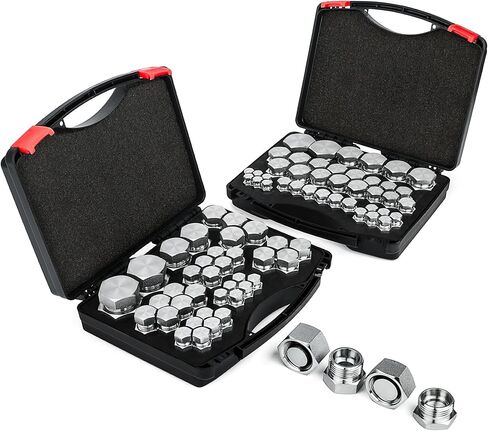 152 Pcs DIN Light &Hevy Duty Cap & Plug Assortment Hydraulic Adapter Fitting Kit Master Set, Galvanized Steel with Precision Threading Dash Sizes in Kuwait