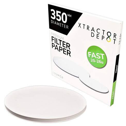 350mm Qualitative Chemistry Lab Filter Paper, 20µm-26µm Micron Particle Retention, 35cm - Fast Flow Extract Filtration - Pack of 100 in Saudi Arabia