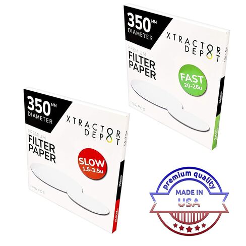 350mm Qualitative Chemistry Lab Filter Paper, 20µm-26µm Micron Particle Retention, 35cm - Fast Flow Extract Filtration - Pack of 100 in Kuwait