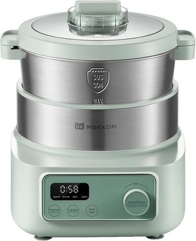Electric Dough Maker with Proof Dough Function, Microcomputer Timing, 6.34Qt 304 Stainless Steel Bowl, Household Dough Maker Kitchen Flour Kneading Machine, Green in Kuwait