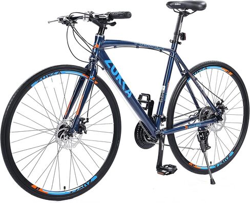 MEGHNA Road Bike 700C عجلات 3x8 / 24 سرعة مزدوجة قرص الفرامل الطريق دراجة مسطحة المقود الهجين دراجة ركاب الدراجة للنساء الرجال الصغار كبار in Saudi Arabia