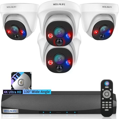4K POE Wired Security Camera System, Home Video Surveillance Systems in Saudi Arabia