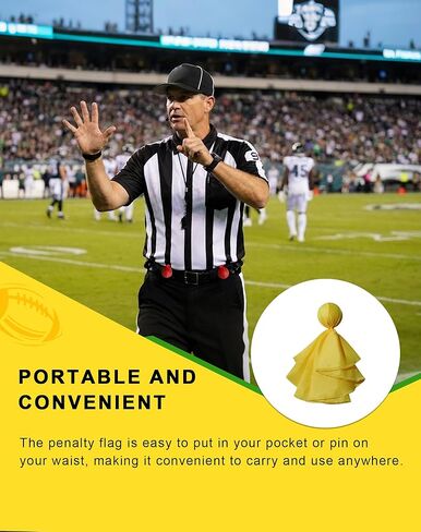 Professional Football Penalty Flag Rerefee Fan Tossing Flags Party Accessory Red/Yellow (Yellow) in Saudi Arabia