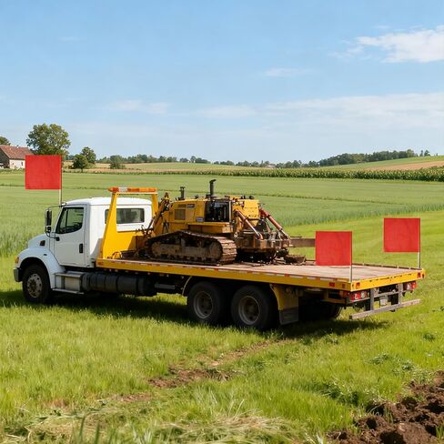 12 قطعة من أعلام السلامة البرتقالية الساطعة مقاس 45.72 سم × 45.72 سم، علم تحذير شبكي لعلم السلامة، لافتة تحذير للمقطورة، لافتة حمراء شبكية للشاحنات، والمقطورة، والقوارب، والحمولة كبيرة الحجم للشاحنات (بدون وتد) in Kuwait