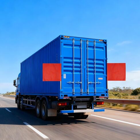 12 قطعة من أعلام السلامة البرتقالية الساطعة مقاس 45.72 سم × 45.72 سم، علم تحذير شبكي لعلم السلامة، لافتة تحذير للمقطورة، لافتة حمراء شبكية للشاحنات، والمقطورة، والقوارب، والحمولة كبيرة الحجم للشاحنات (بدون وتد) in Kuwait