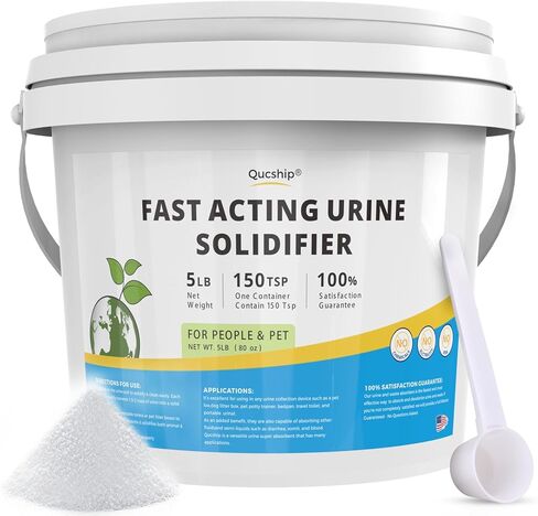 1.1LB Urine Super Absorbent with Spoon,Toilet Gel Powder for Portable Toilet/Bedpans, Eco Gel Camping Toilet Chemicals, Sodium Polyacrylate Solidifier for Pet Loo, Urinal Deodorizer - by Qucship in Saudi Arabia