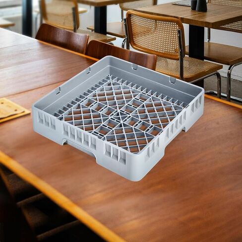Clean Tek Professional 19.69 x 19.69 x 3.98 Inch Base 1 Count Heavy-Duty Gray Plastic Durable Dish Rack for Commercial Kitchens (Gray, Bowl Rack) in Saudi Arabia