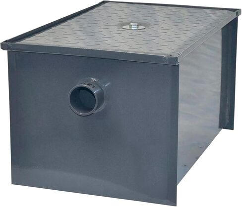 30 LB Carbon Steel Grease Trap Interceptor for Restaurant Under Sink Kitchen, Commercial Grease Interceptor for Dishwashers & Sinks, Oil Separator for Food Trucks, Cafes & Commercial Kitchens in Kuwait