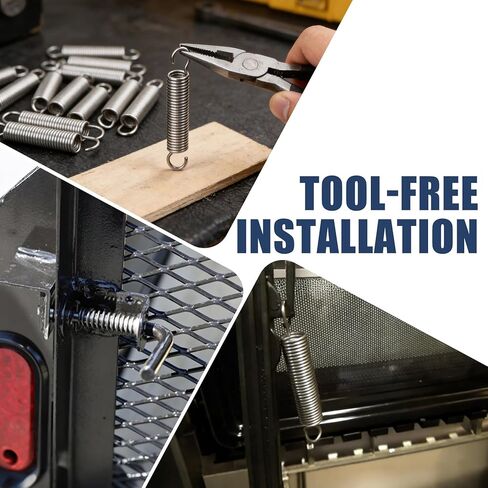 9600 Extension Springs Stainless Steel, 1/4" x 1-1/2" Hook Ends, 12-Pack - Heavy Duty Single Loop Opening Mechanical Tension Springs for Gate Latch, Garage Door, Small Repairs in Kuwait