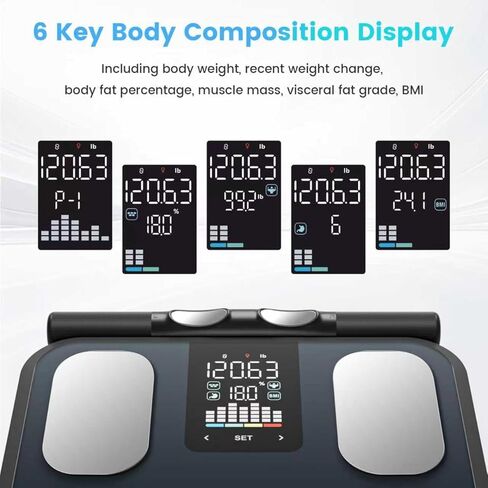 CLORIS 8 أقطاب كهربائية مقياس رقمي ذكي FSA&HSA مؤهل لوزن الجسم والدهون الدقيقة مؤشر كتلة الجسم كتلة العضلات قياس تكوين الجسم محلل الصحة مع تطبيق بلوتوث in Kuwait