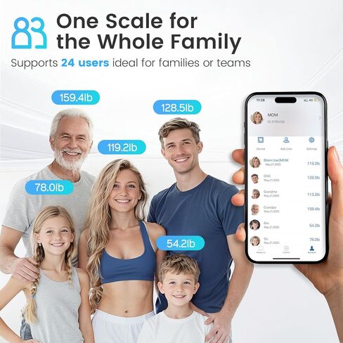 CLORIS 8 أقطاب كهربائية مقياس رقمي ذكي FSA&HSA مؤهل لوزن الجسم والدهون الدقيقة مؤشر كتلة الجسم كتلة العضلات قياس تكوين الجسم محلل الصحة مع تطبيق بلوتوث in Kuwait