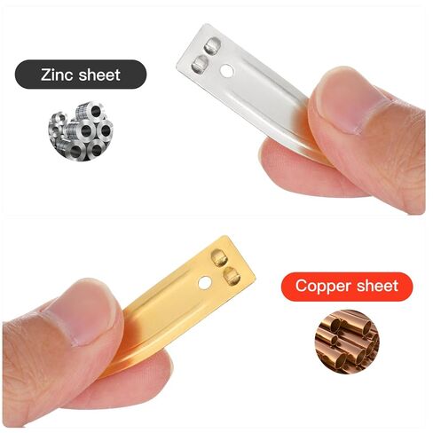 Gatuida 30Pcs Copper and Zinc Electrode Strips 1.57X0.51 Inch Fruit Battery Experiment Materials for Educational Science Kits in Saudi Arabia