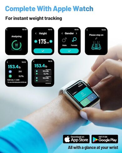 مقياس CLORIS الرقمي الذكي FSA&HSA مؤهل لقياس وزن الجسم ودهون مؤشر كتلة الجسم وكتلة العضلات 28 محلل صحة قياس تكوين الجسم 8 أقطاب كهربائية مع تطبيق بلوتوث، شاشة TFT LCD كاملة الألوان in Kuwait