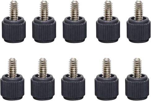 صامولة أسطوانية، 10 قطع من براغي علبة الكمبيوتر بمقبض متقاطع من البلاستيك ورأس مطاطي لضبط اللوحة الجانبية (أبيض، M3x8 مم) in Kuwait