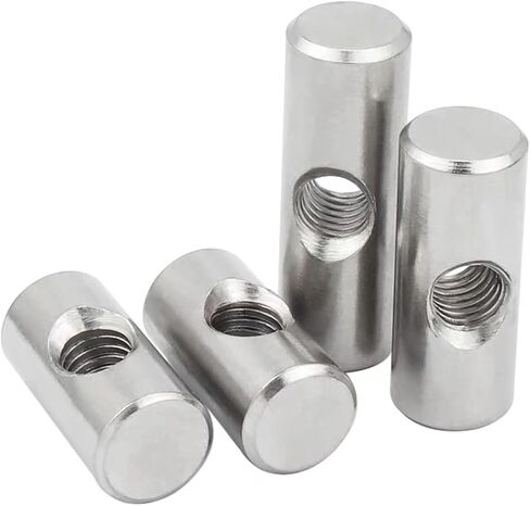 Barrel nut, 10pcs Bolts Cylindrical Pin Dowel Wood Furniture Embedded Locking Long Nut(M5x16 OD(8mm)) in Saudi Arabia