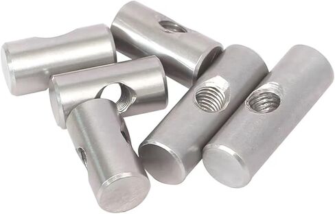 Barrel nut, 10pcs Bolts Cylindrical Pin Dowel Wood Furniture Embedded Locking Long Nut(M5x16 OD(8mm)) in Saudi Arabia