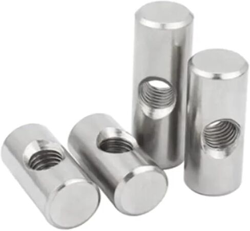 Barrel nut, 10pcs Bolts Cylindrical Pin Dowel Wood Furniture Embedded Locking Long Nut(M5x16 OD(8mm)) in Saudi Arabia