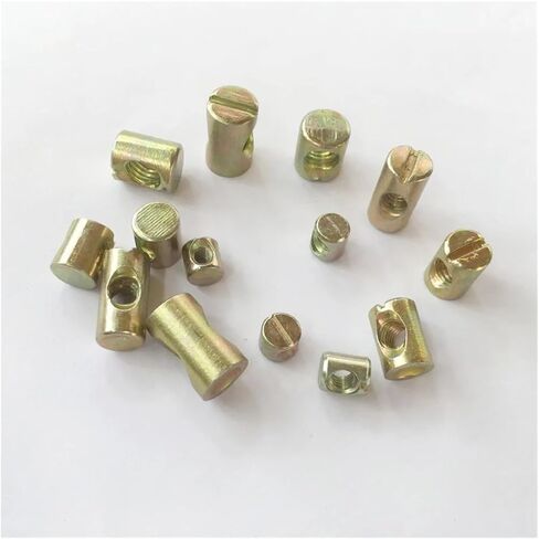 Barrel nut, 5-20pcs M4-M8 Barrel Nut Bolts Cross Dowel Slotted Fittings Horizontal Hole Hammer Embedded(M5x10Lx8D-20pc) in Saudi Arabia