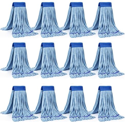Matthew Cleaning Microfiber Tube Mop(Meduim,Orange,3Pack) Heavy Duty Mop Head Replacement,Excellent Absorbency,Premium launderability,Reusable,Loop end for Home,Commercial and Industrial Use in Saudi Arabia