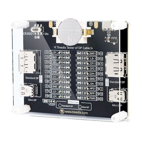 DisplayPort Cable Tester for Standard DisplayPort Cable and Mini DisplayPort Cable, 20 LED Light Status Indictor to Check Disorder Short Open for DP1.0, 1.1, 1.2,1.2a，1.3, 1.4, 2.0, 2.1 in Kuwait