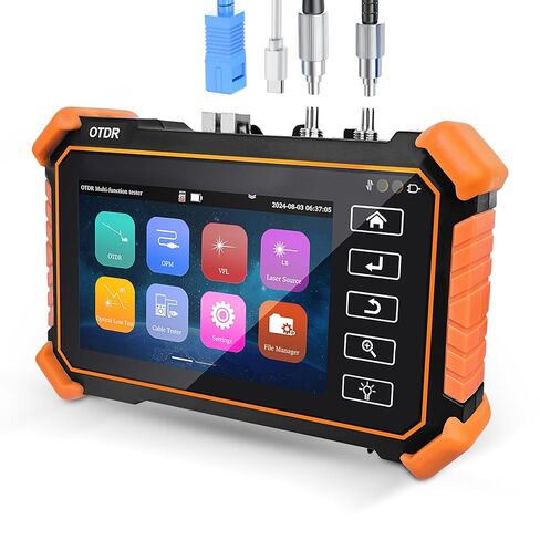 New Upgraded OTDR Optical Fiber Tester, Fiber Network Tester Support Event Map Optical Power Meter OLS(Loss Test) VFL LS(Light Source) Length Ping POE Test, IP Scan RJ45 Network Tools in Kuwait