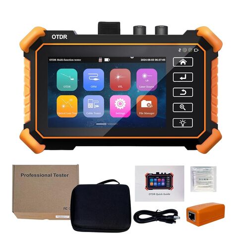 New Upgraded OTDR Optical Fiber Tester, Fiber Network Tester Support Event Map Optical Power Meter OLS(Loss Test) VFL LS(Light Source) Length Ping POE Test, IP Scan RJ45 Network Tools in Kuwait