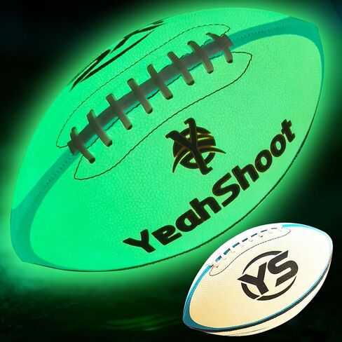 Glow in The Dark American Football-Size 9 with Premium Fluorescent Glow, 100% Brighter at Night, Luminous Cool Perfect Outdoor Gift for Teens, Adults & Rugby Enthusiasts in Saudi Arabia