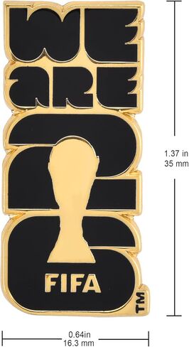 Official FIFA World Cup 2026 “We Are 26" Enamel Pin – 1.5" Black & Gold Lapel Badge – Premium Zinc Alloy Collector’s Souvenir – 2D Lacquer Emblem for Hats, Jackets, Backpacks & Lanyards in Kuwait