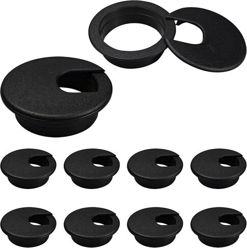 10PCS 2" White Desk Grommet, Cable Hole Cover Cord Organizer Cap, Plastic Wire Management System for Office Computer Table Desktop TV Stand Furniture in Saudi Arabia