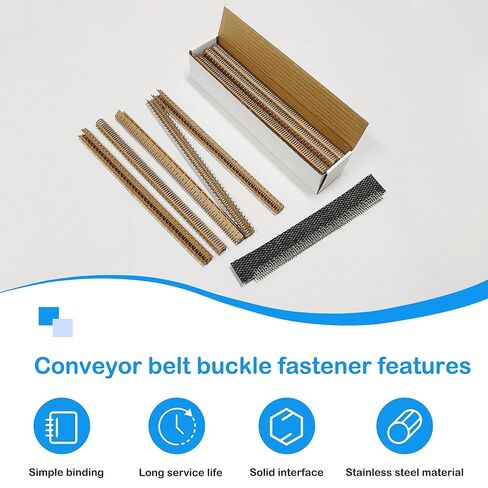 مشابك ربط الحزام الناقل مقاس 12 بوصة من أسلاك الفولاذ المقاوم للصدأ، مشبك ربط مشترك لحزام PVC PU، سمك من 0.12 بوصة إلى 0.217 بوصة (عبوة من 12 قطعة) in Kuwait