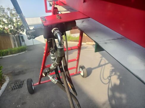 ناقل الحطب الغازي 7HP، مصعد خشبي هيدروليكي قابل للتعديل بارتفاع 18 قدمًا مع حزام PVC مضاد للانزلاق مقاس 9.25 بوصة، بداية سحب يدوية، وصلة جر مقطورة وإطارات - ناقل سجل محمول للمزرعة والمنزل والاستخدام التجاري in Saudi Arabia