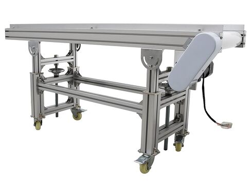 TECHTONGDA Flat Belt Conveyor Systems for Industrial Transport Aluminum Frame Conveyor Length 59inch Belt Width 11.8inch in Kuwait