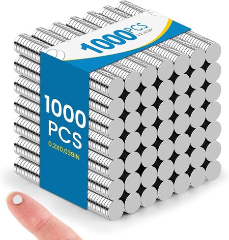 500 Pack Small Magnets, 5x1mm Refrigerator Magnets Rare Earth Magnets Neodymium Magnets for Crafts, Whiteboard, Kitchen Cabinet in Saudi Arabia