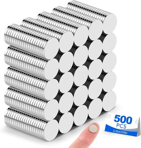 500 Pack Small Magnets, 5x1mm Refrigerator Magnets Rare Earth Magnets Neodymium Magnets for Crafts, Whiteboard, Kitchen Cabinet in Saudi Arabia