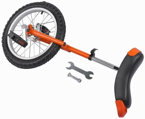 Height Adjustable Unicycle, 16 Inch Wheel Monocycle for Balance Exercise, Easy Assembly Singe Wheel Cycle for Circus Performance, Outdoor Fitness (Orange) in Saudi Arabia