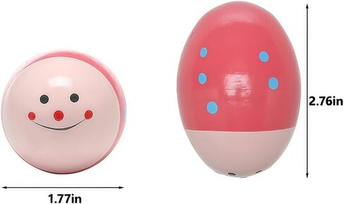 6Pcs Egg Shakers Musical Wooden Egg Hand Musical Maracas Percussion Instruments in Saudi Arabia