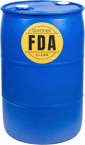55 Gallon Blue Tight Head Plastic Drum, BPA Free, UN Rated, 2" NPT & 2" Buttress Fittings in Saudi Arabia