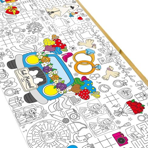 Wedding Giant Coloring Poster Large Versatile Activity Drawing Paper Color Tablecloth DIY Maze Game Posters Table Cover Children Art Crafts Mat Home Classroom Party Supplies in Kuwait