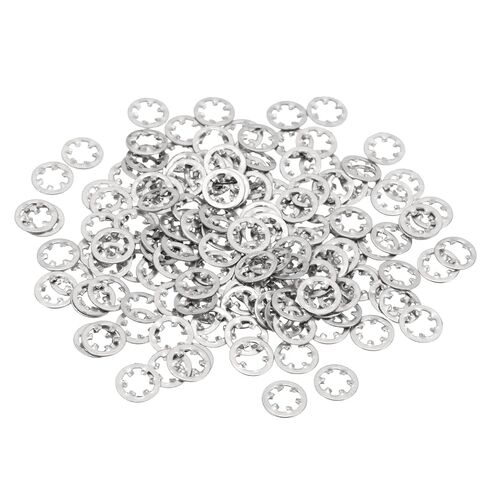 PATIKIL M5 Internal Tooth Lock Washers, 150Pcs 304 Stainless Steel Serrated Locking Washers Assortment Kit for Mechanical Equipment Retaining Clips Fasteners, Silver in Saudi Arabia