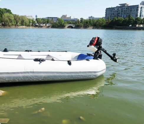 4 السكتة الدماغية محرك خارجي صغير 4 حصان محرك القارب الخارجي للنفخ، قوارب الكاياك، زورق، قارب، قارب جون قارب صغير، مع رمح قصير in Kuwait