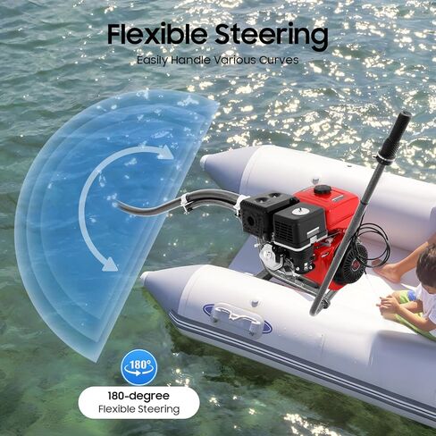 مجموعة محرك الطين 15 حصان، محرك قارب بنزين 420 سي سي 4 أشواط محرك صيد خارجي مع نظام إشعال TCI، محرك خارجي 180 درجة للقوارب الصغيرة من 9.84-19.69 قدم in Kuwait