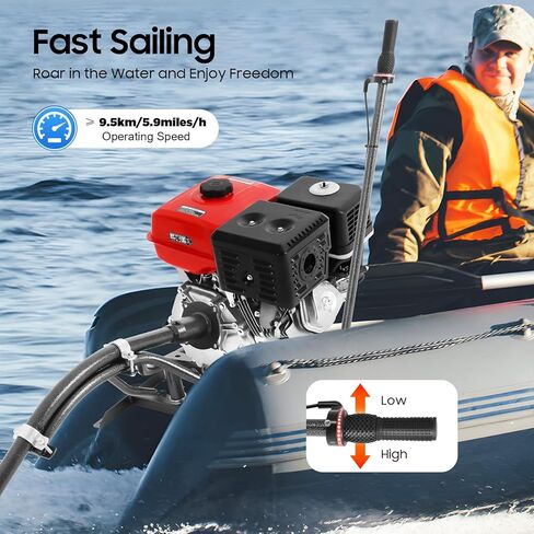 مجموعة محرك الطين 15 حصان، محرك قارب بنزين 420 سي سي 4 أشواط محرك صيد خارجي مع نظام إشعال TCI، محرك خارجي 180 درجة للقوارب الصغيرة من 9.84-19.69 قدم in Kuwait