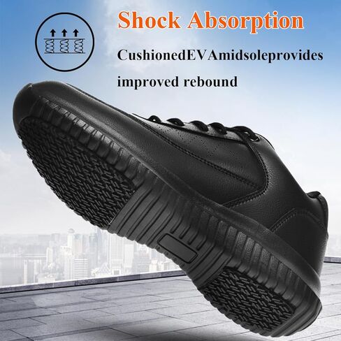 Non Slip Work Shoes for Mens Slip Resistant Sneakers Breathable Chef Shoe Comfortable Food Service Restaurant Shoes in Saudi Arabia