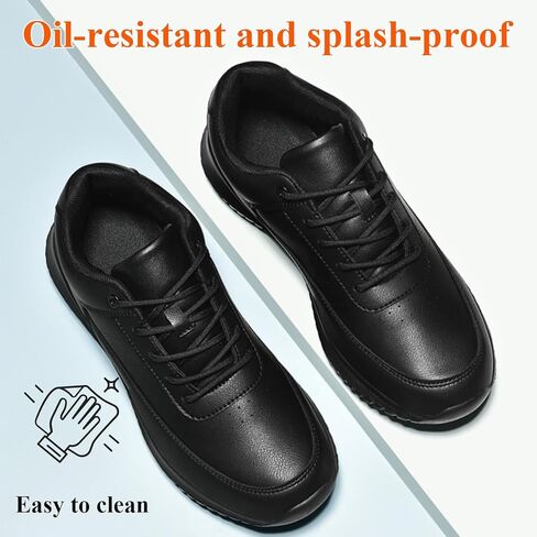 Non Slip Work Shoes for Mens Slip Resistant Sneakers Breathable Chef Shoe Comfortable Food Service Restaurant Shoes in Saudi Arabia