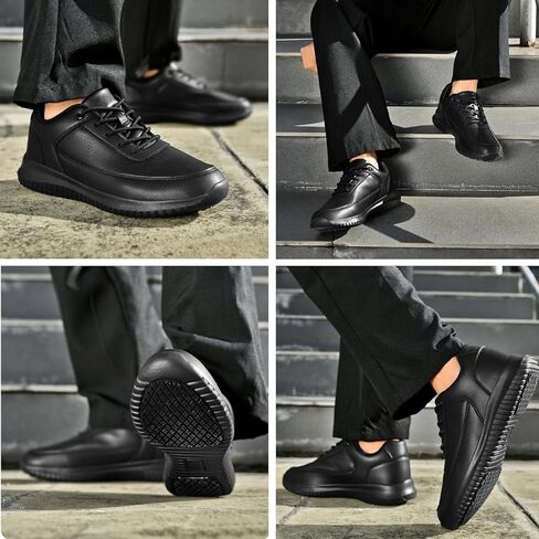 Non Slip Work Shoes for Mens Slip Resistant Sneakers Breathable Chef Shoe Comfortable Food Service Restaurant Shoes in Saudi Arabia