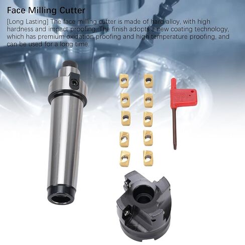 FACE END Mill Set MT4 FMB22 Holder 400R 50 22 4 Flutes FACE END Mill Cutter with 10 APMT1604 Inserts for CNC Machines MILLING Tools in Saudi Arabia